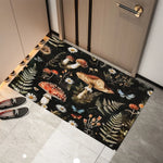 tapis moderne fleurs champignons papillons entrée intérieur extérieur résistant polyester