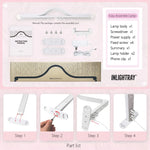 lampe led anneau bicolore 3200k 5600k réglable moderne clips transparent noir rose or