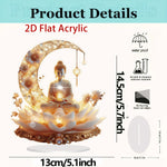 statue bouddha fleurs lotus or blanc artisanal decoratif maison