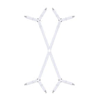 sangles lit clips métalliques blanc noir moderne fixations drap couette anti dérapage