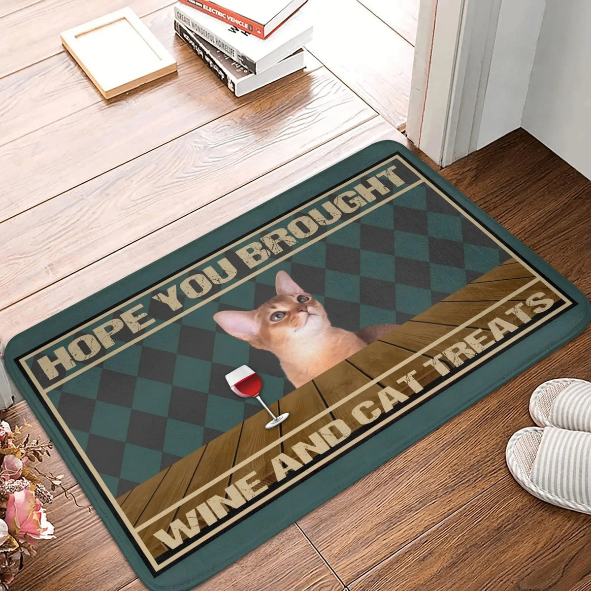 paillasson porte entrée humour bière tapis sol extérieur orange beige marron vintage