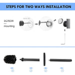brosse wc or noir argent moderne adhésif conteneur pièces montage durable inoxydable