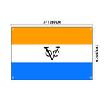 drapeau bannière historique orange blanc bleu rayures laiton décoration murale moderne polyester super tex