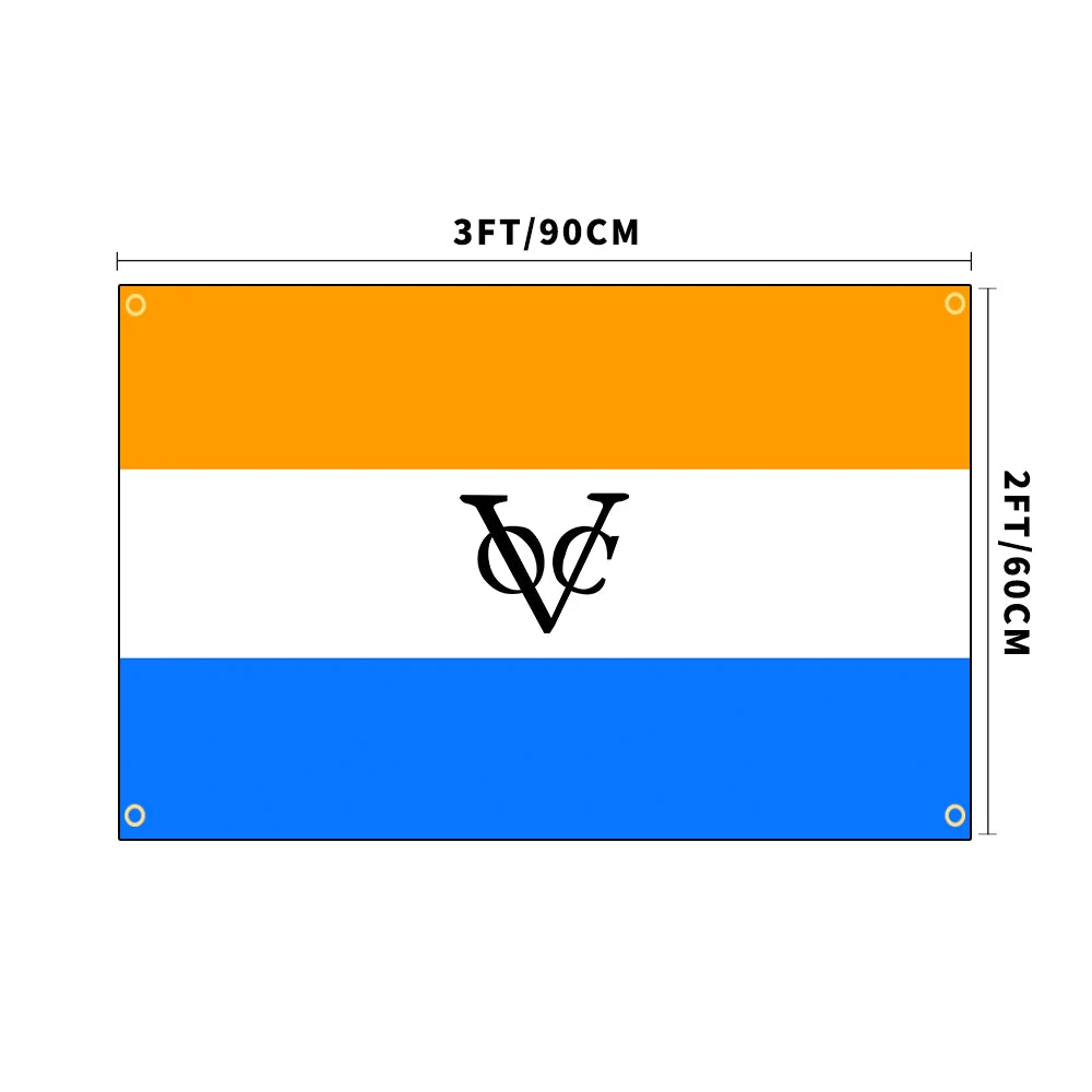 drapeau bannière historique orange blanc bleu rayures laiton décoration murale moderne polyester super tex