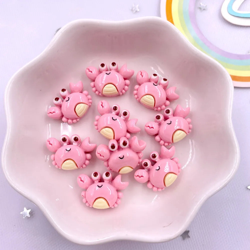 pendentifs résine colorée crabe étoile tortue poissons décoratifs cartoon 14+