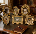 cadres photo ornementaux baroques décoration murale vintage coeurs photos encadrées artisanat DIY