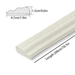 lignes décoratives murales autoadhésives pvc texture béton moderne blanc marron longueur 5mètres incluses règle