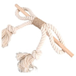 attaches rideau bois tressées bohème rustique six différentes