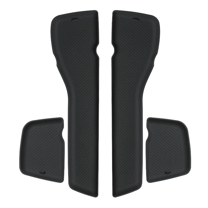 protège pieds voiture moderne noir rayures diagonales intérieur auto protection voiture gel silice