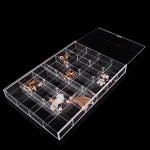 boîte rangement bijoux transparent moderne réutilisable acrylique pliable respectueux environnement