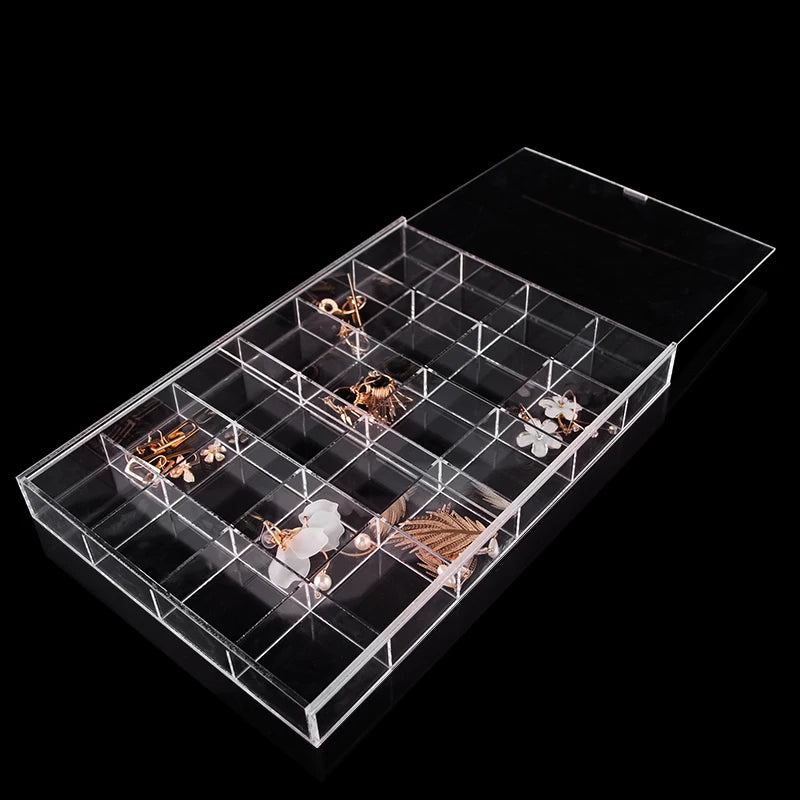 boîte rangement bijoux transparent moderne réutilisable acrylique pliable respectueux environnement