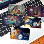 étui cartes bancaires adhésif belle bête vitraux colorés rose personnages réutilisable