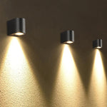 applique murale led impermeable ip65 contemporaine 5w noir fixations murales aluminium