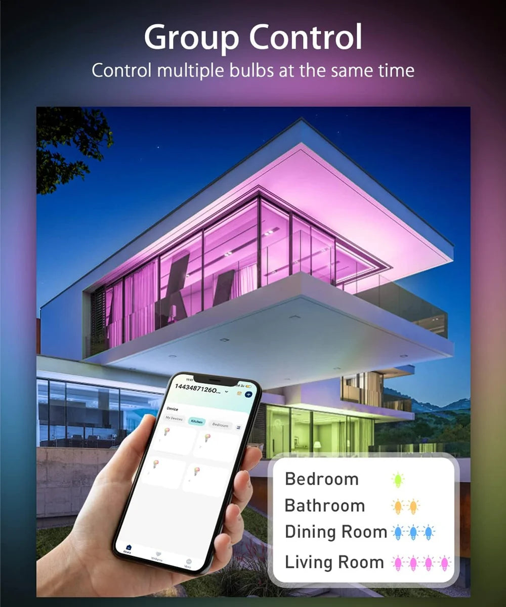 ampoules led intelligentes e14 rgb wifi zigbee blanc multicolore forme bougie moderne minimaliste