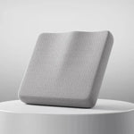 coussin support assise mousse mémoire forme tissu velours gris bleu marine contemporain ergonomique micro