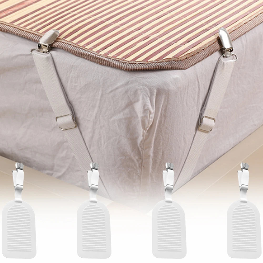 clips drap lit blanc moderne antidérapants fixateurs domestiques invisible organisation chambre clips tissu polyester