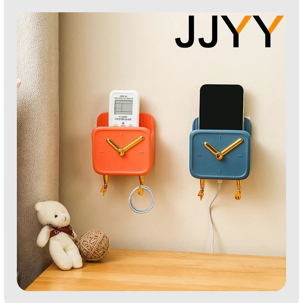 support mural moderne orange bleu multifonctionnel charge smartphone rangement chevet clé bijou cable usb
