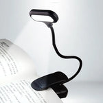 lampe lecture pince noire led rechargeable flexible moderne interrupteur