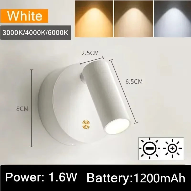 Lampes murales LED rechargeables USB adhésif magnétique moderne télécommande étude chambre entrée