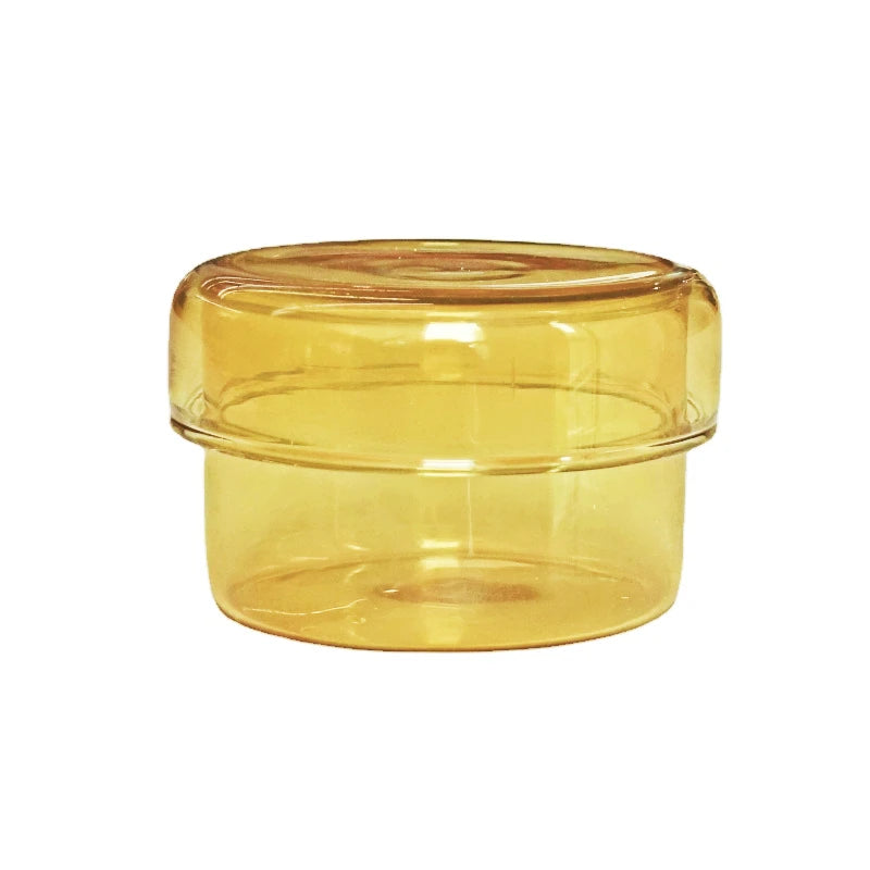 boîtes bijoux verre transparentes modernes différentes couleurs anneaux boucles d'oreilles.storage container with lid