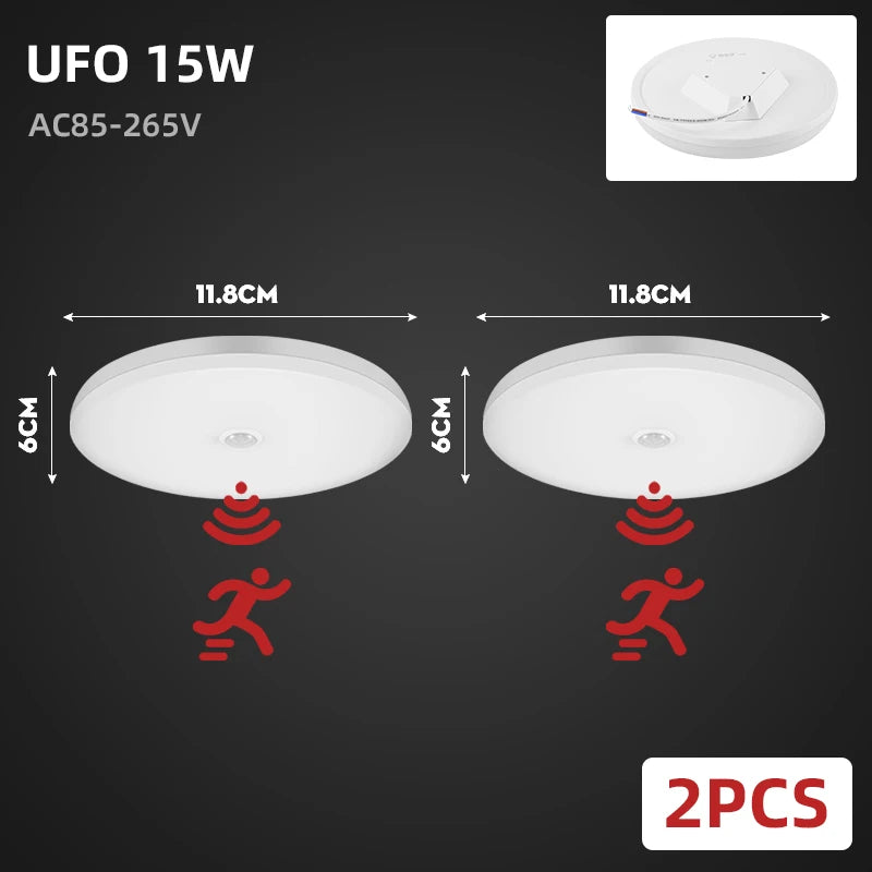 lumière moderne blanc motion sensor 22cm 4.5cm 20w 15w led intelligent