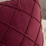 housse coussin velours rouge blanc jaune carreaux moderne 45x45cm insertion glissière