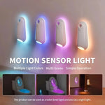 lampe toilette rechargeable détecteur mouvement adhésif blanc moderne veilleuse chambre salle bain