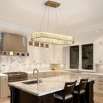 suspension lumineuse moderne strass cristal transparent doré minimaliste led commandes distantes