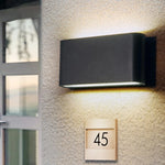 applique murale led moderne étanche ip65 12w 6w noir blanc adhésif contemporaine verre opalin