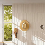 panneaux décoratifs feutre rayures verticales moderne adhésif 30cm 30cm 12 pièces