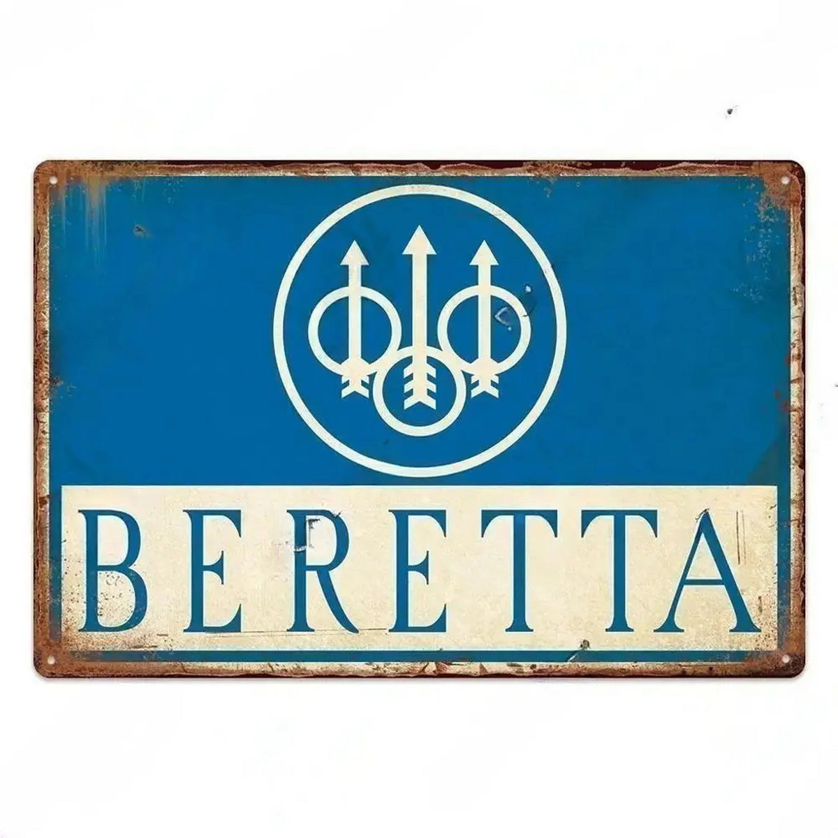 plaque murale metal vintage logo armes munitions decoration garage objet deco retro 20x30cm