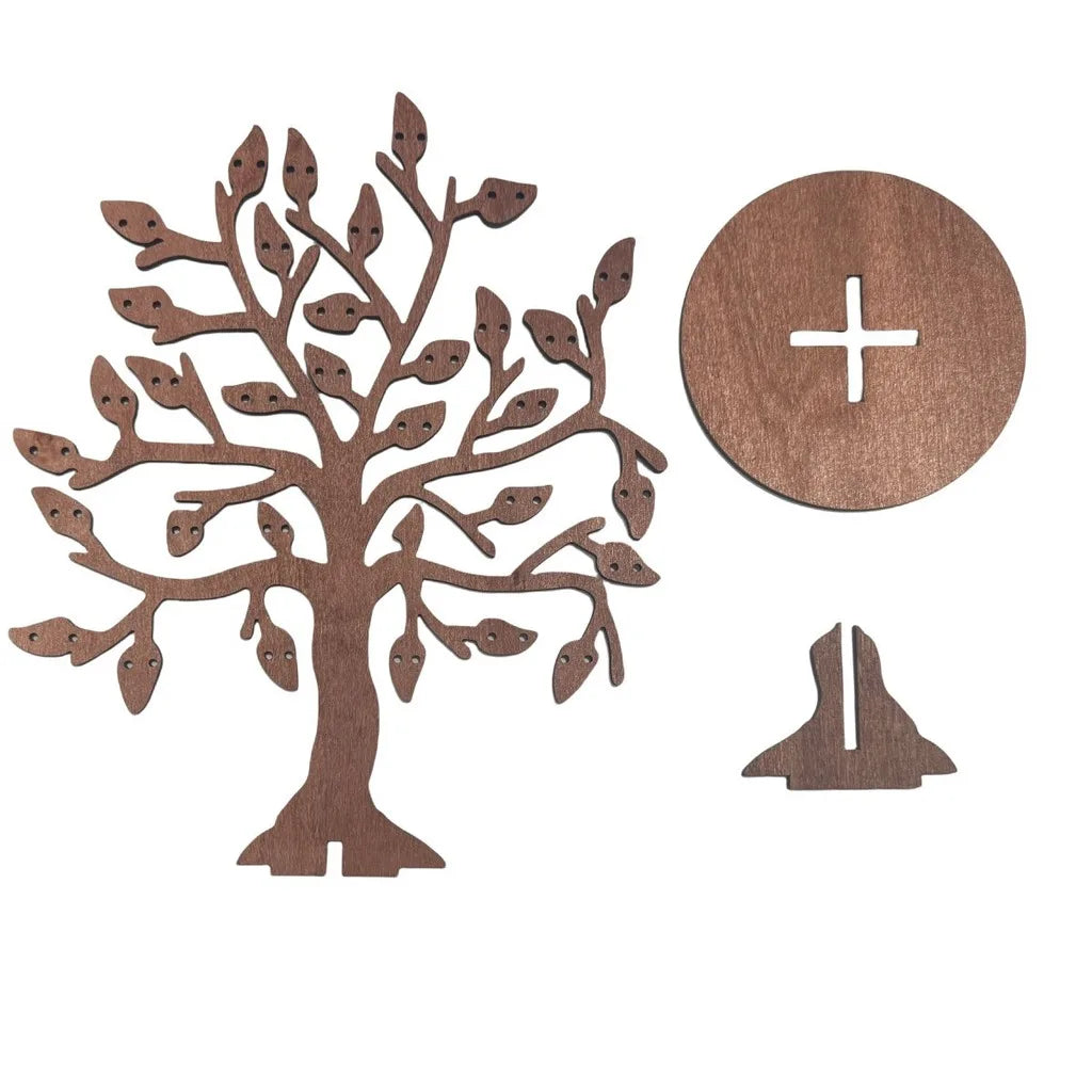présentoir bijoux arbre branches feuilles modernes blanches boucles oreilles anneaux chevilles pendentifs