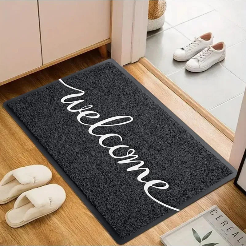 tapis bienvenue moderne noir blanc antidérapant extérieur intérieur 30x50cm 40x60cm