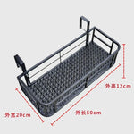 étagère plantes métal noire moderne grille perforations clips