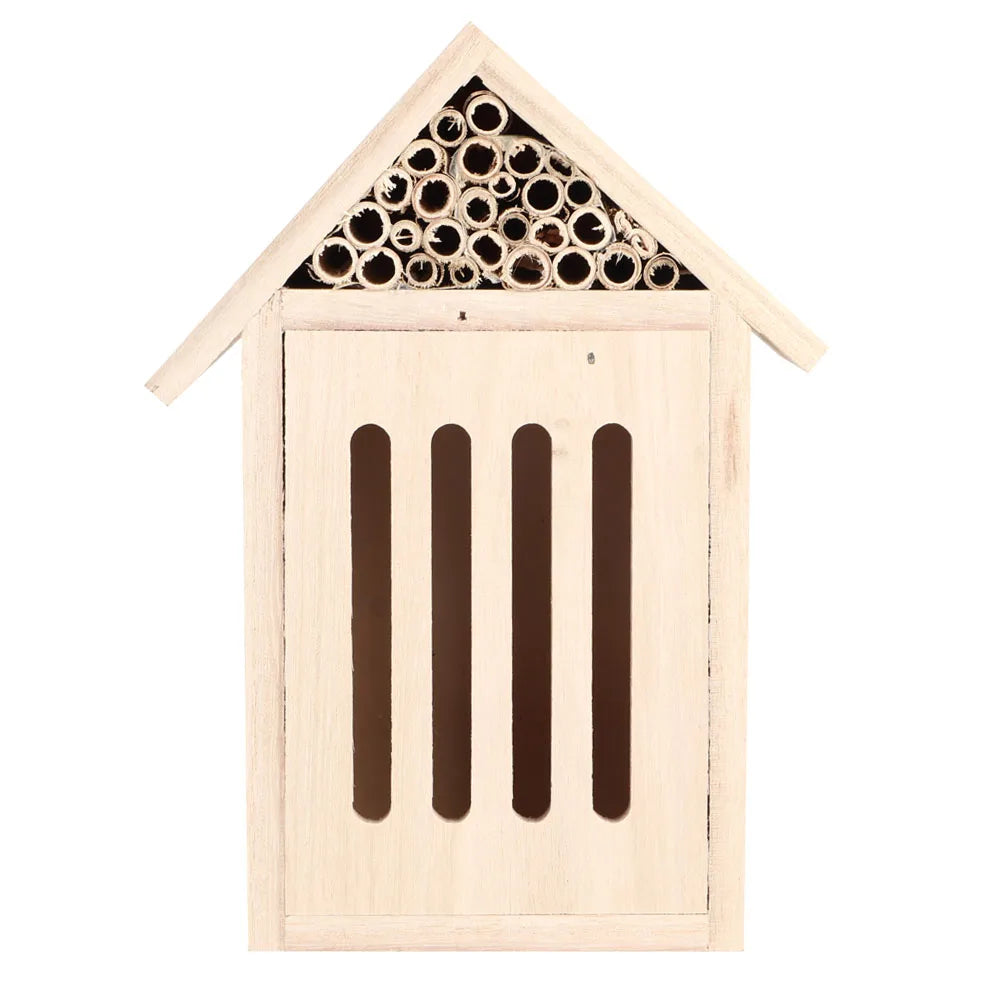 maisons insectes bois naturel rustique tubes creux bambou transparents jardin externe