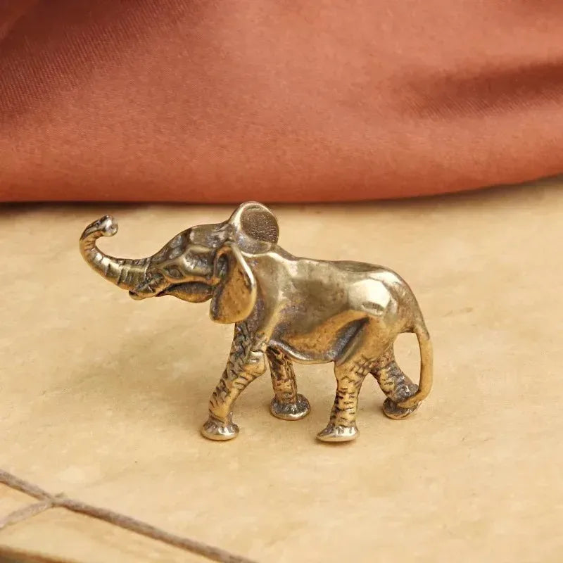 décoration intérieure éléphants bronze doré figurines animaux décoratives asiatiques table salon