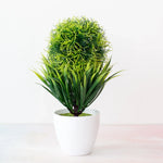 plante artificielle bonsaï miniature pot blanc décoration intérieur jardin maison vert