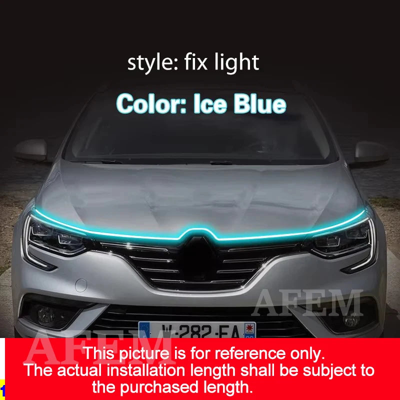 bande lumineuse led rouge blanche adhésive pare chocs avant voiture moderne 12v câbles