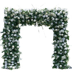 arche decorative fleurs artificielles blanc vert decoration mariage anniversaire intérieur extérieur