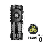 lampe torche rechargeable led noire aimantée rotative camping 10w intense modifiable moderne robuste