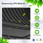 tapis sol 3d tpe caoutchouc fibre synthétique noir rayures horizontales clips moderne voiture 2015