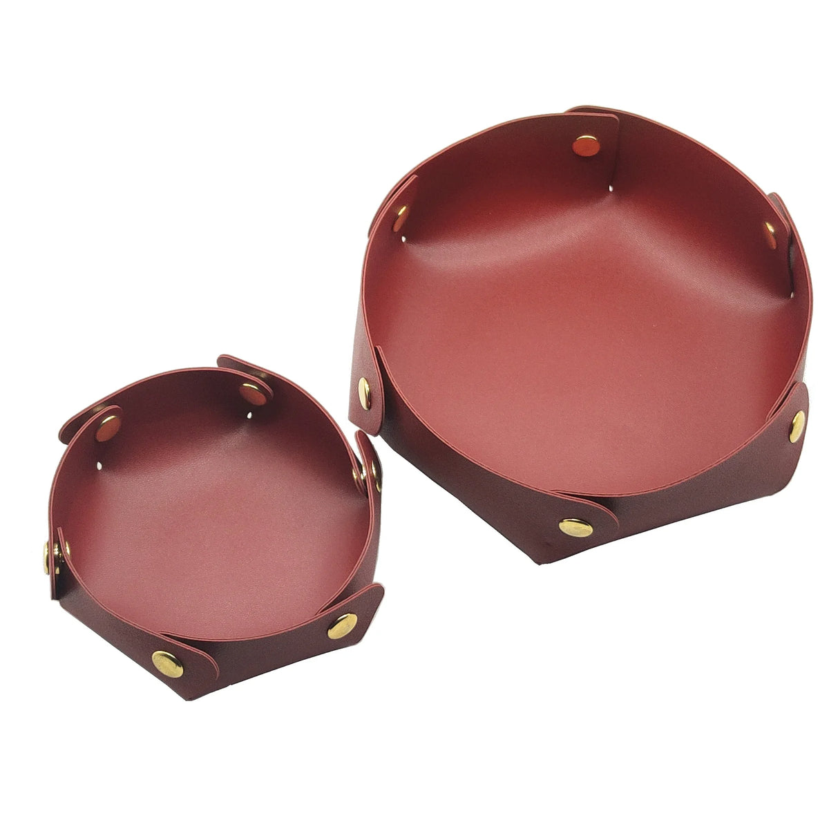 coasters cuir pliables multi usages modernes rose pâle rouge noir vert gris orange dorés