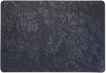 tapis table moderne fleurs feuilles noir marron beige gris vert bleu respectueux environnement 43x30cm