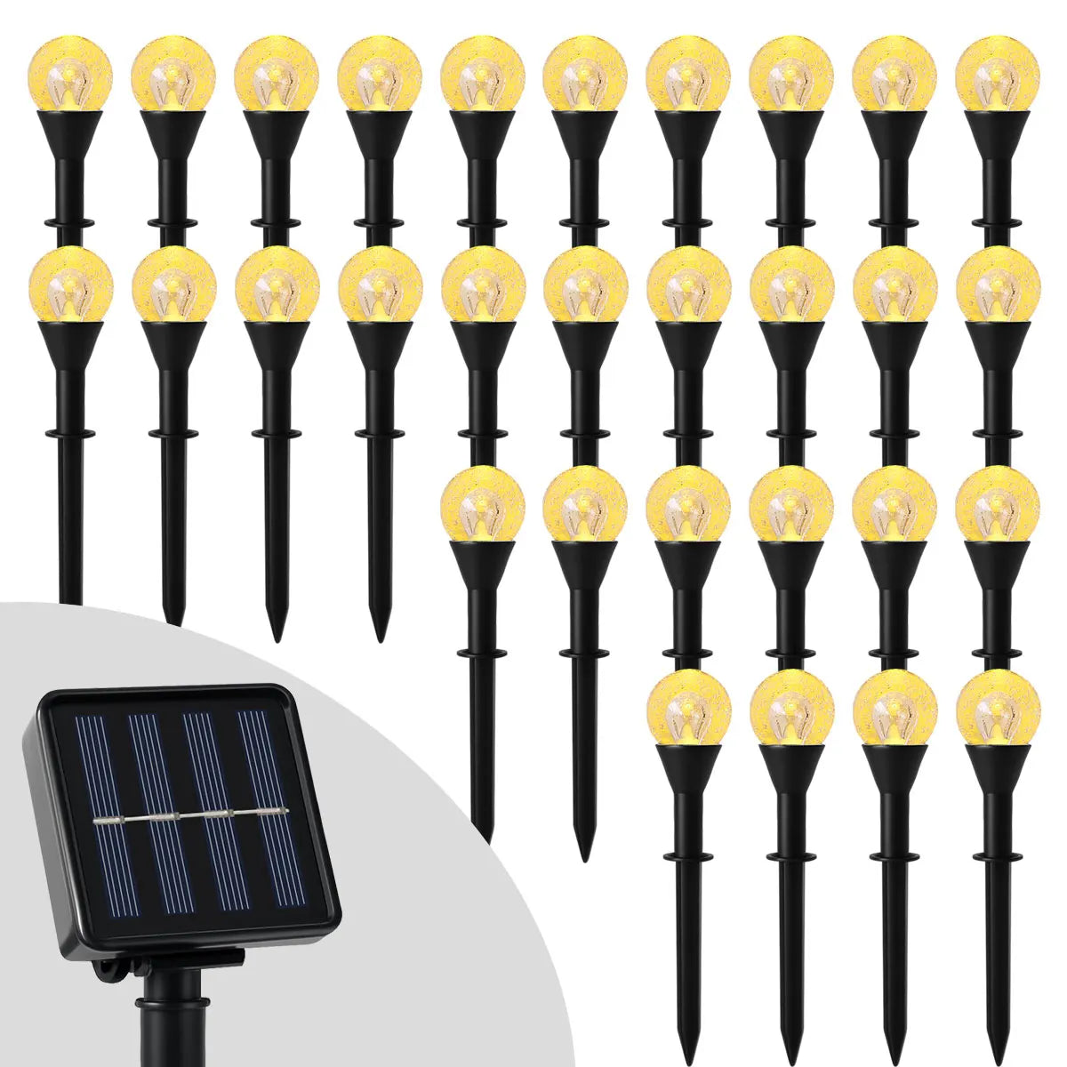 éclairage solaire multicolore translucides modernes jardin noël 20led 30led rgbextérieur patio