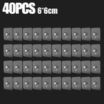 porte objets adhésifs transparents modernes poignées métalliques 60mm 60mm pack