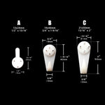 cintres blancs plats modernes tableaux 19x40mm 21x50mm 13x24mm 12pc invisible fixations