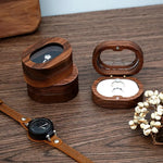 boîtes bijoux marron naturel classique anneaux rangement portable couple