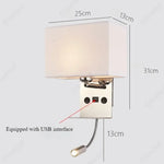 lampe murale moderne blanc marron tissé usb angle réglable chambre cuisine salle manger