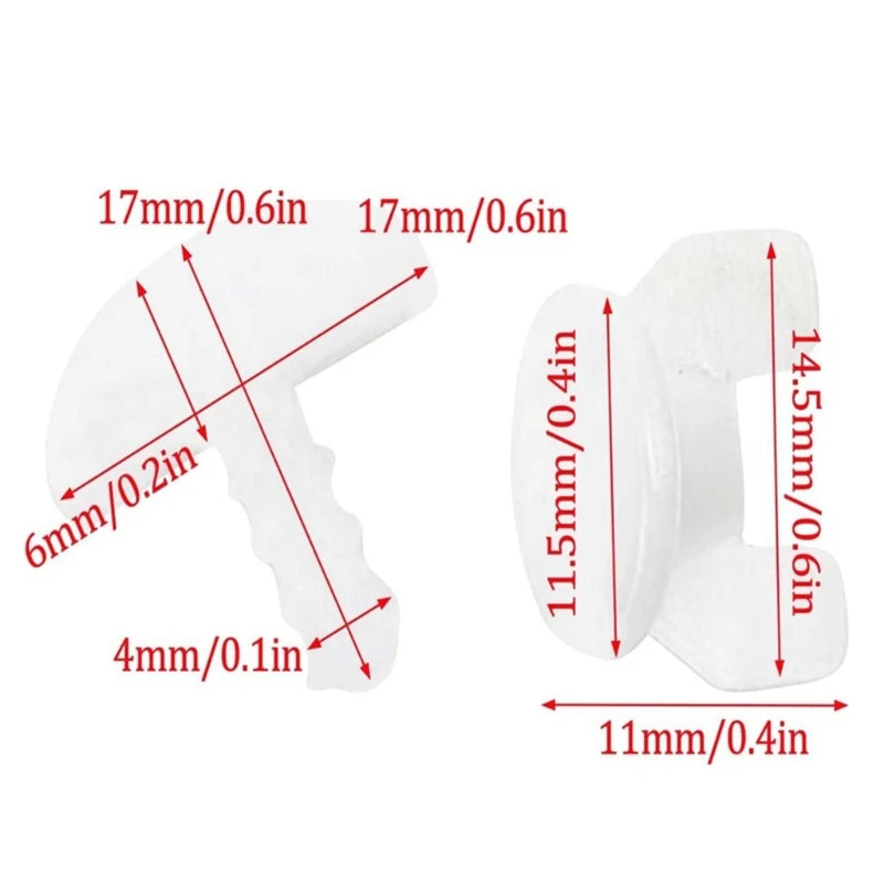 clips fenetre blanc translucide adhésif moderne pratique set 20 pieces