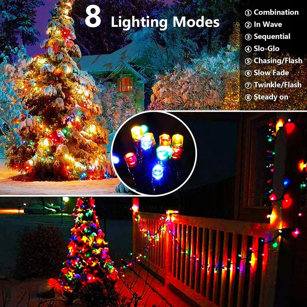 guirlande lumineuse solaire multicolore individuelles moderne extérieure ip65 spikes led assemblage